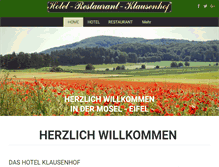 Tablet Screenshot of hotel-klausenhof.de